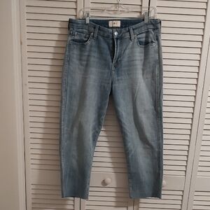 7 For All Mankind faded blue denim jeans